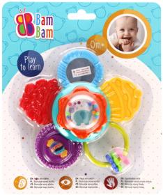 Bam Bam Baby Květinka chrasticí s přísavkou pro miminko plast