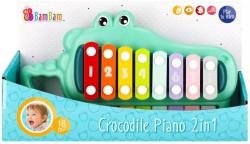 Bam Bam Baby piano / xylofon 2v1 krokodýl 8 kláves (hudební nástroje)
