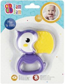 Bam Bam Baby Tukan 11cm chrastítko ptáček pro miminko plast na kartě