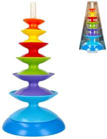Bam Bam Baby Věž vzdělávací navlékací pyramida 35cm pro miminko plast