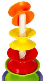 Bam Bam Baby Věž vzdělávací navlékací pyramida 35cm pro miminko plast