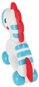 Bam Bam Baby Zebra na kolečkách 10cm chrastítko a kousátko pro miminko
