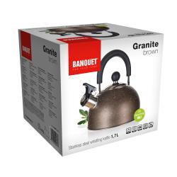 Banquet Čajník 1,7l GRANITE Brown nerez