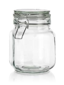 Banquet Dóza hermetická hranatá 1000ml skl. s patentním uzávěrem Banquet Dóza hermetická hranatá 1000ml skl. s patentním uzávěrem