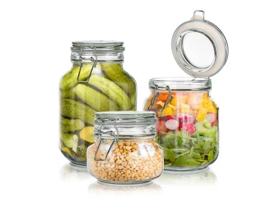 Banquet Dóza hermetická hranatá 500ml skl. s patentním uzávěrem