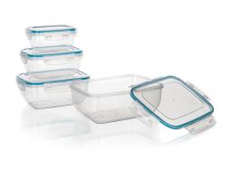 Banquet Dóza hermetická LEYA obdél.sada 4díl.(0.4,0.8,1.2,2.3l) PH TRA/TYRK