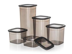 BANQUET Dóza LISSA čtvercová 1,8l (11x11x23cm) PH KOUŘ