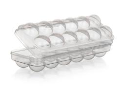 Dóza na vejce 12ks, 27cm s klick uzávěrem PH TRA