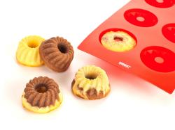 BANQUET Forma na bábovičky 6ks 29,5x17,5x3,5cm silikon ČRV CULINARIA
