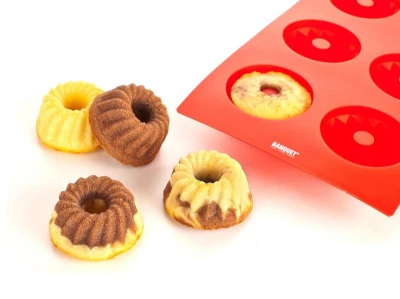 BANQUET Forma na bábovičky 6ks 29,5x17,5x3,5cm silikon ČRV CULINARIA