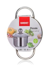 BANQUET Hrnec 12cm se skl.poklicí 0,85l nerez PICCOLO