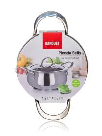 BANQUET Hrnec 14cm se skl.poklicí 1,2l nerez PICCOLO