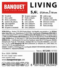 BANQUET Hrnec 20cm se skl.poklicí 5,6l nerez LIVING