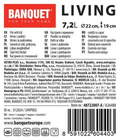 Banquet Hrnec 22cm se skl.poklicí 7,2l nerez LIVING