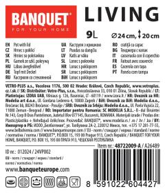 Banquet Hrnec 24cm se skl.poklicí 9,0l nerez LIVING