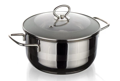 Banquet Hrnec 26cm se skl.poklicí 6,5l nerez MATTE NEW LINE indukce Banquet Hrnec 26cm se skl.poklicí 6,5l nerez MATTE NEW LINE indukce
