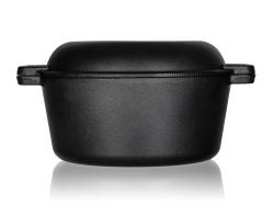 BANQUET Hrnec + poklice EXCELLENT 4,8+1,8l litina ČER