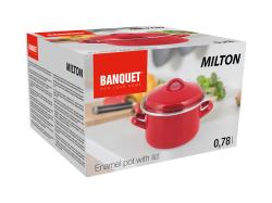 BANQUET Hrnec + poklice pr.12cm 0,78l MILTON ČRV