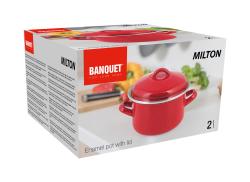 BANQUET Hrnec + poklice pr.16cm 2,00l MILTON ČRV