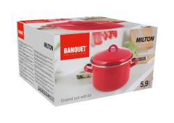 BANQUET Hrnec + poklice pr.24cm 5,90l MILTON ČRV
