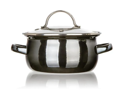 BANQUET Hrnec + skl.poklice pr.14cm 0,71l METALLIC Black