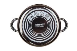 BANQUET Hrnec + skl.poklice pr.14cm 0,71l METALLIC Black