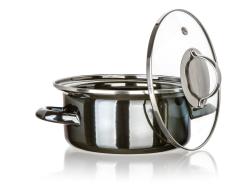 BANQUET Hrnec + skl.poklice pr.18cm 1,31l METALLIC Black