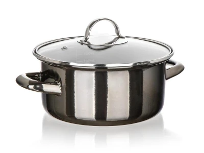 BANQUET Hrnec + skl.poklice pr.20cm 2l METALLIC Black