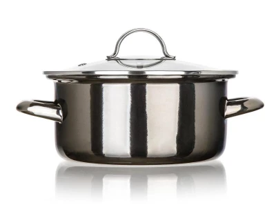 BANQUET Hrnec + skl.poklice pr.20cm 2l METALLIC Black