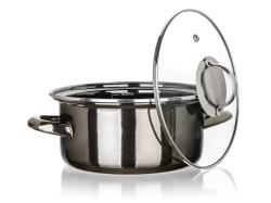 BANQUET Hrnec + skl.poklice pr.20cm 2l METALLIC Black