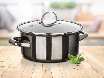 BANQUET Hrnec + skl.poklice pr.20cm 2l METALLIC Black