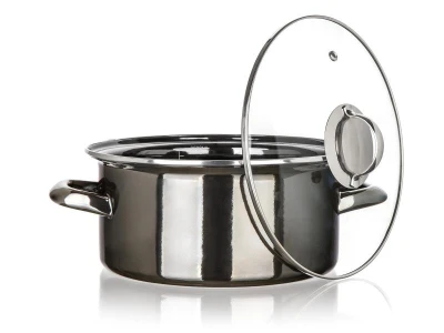 BANQUET Hrnec + skl.poklice pr.22cm 3,7l METALLIC Black