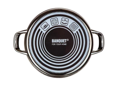 BANQUET Hrnec + skl.poklice pr.22cm 3,7l METALLIC Black