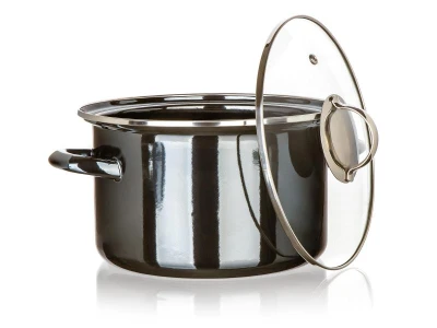 BANQUET Hrnec + skl.poklice pr.24cm 3,7l METALLIC Black