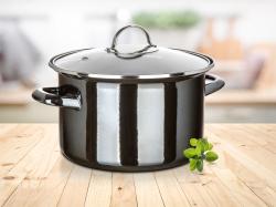 BANQUET Hrnec + skl.poklice pr.24cm 3,7l METALLIC Black