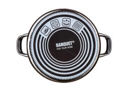 BANQUET Hrnec + skl.poklice pr.26cm 6l METALLIC Black