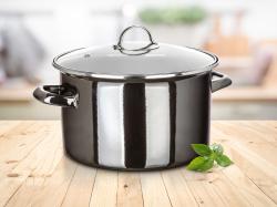 BANQUET Hrnec + skl.poklice pr.26cm 6l METALLIC Black