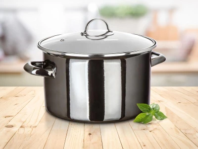 BANQUET Hrnec + skl.poklice pr.26cm 6l METALLIC Black
