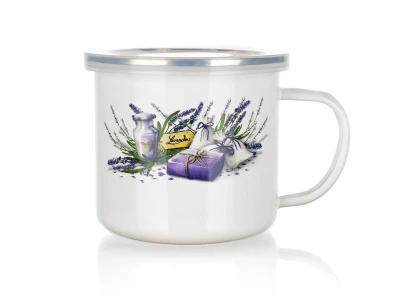 BANQUET Hrnek smalt. pr.10cm 0,5l LAVENDER + PH víko BANQUET Hrnek smalt. pr.10cm 0,5l LAVENDER + PH víko
