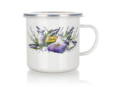 BANQUET Hrnek smalt. pr.11cm 0,7l LAVENDER + PH víko BANQUET Hrnek smalt. pr.11cm 0,7l LAVENDER + PH víko