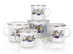 BANQUET Hrnek smalt. pr.11cm 0,7l LAVENDER + PH víko