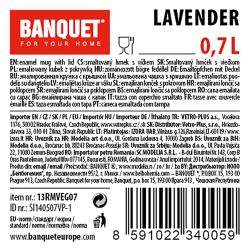 BANQUET Hrnek smalt. pr.11cm 0,7l LAVENDER + PH víko