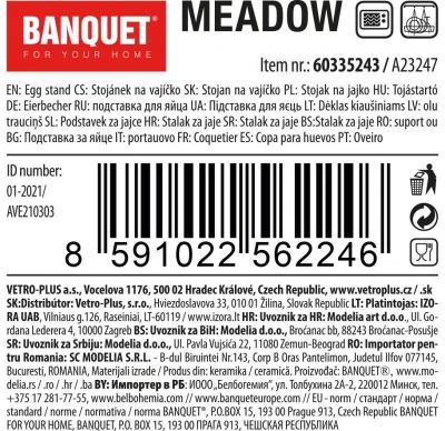 BANQUET Kalíšek na vajíčko 7cm MEADOW keramický