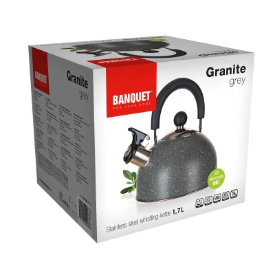 BANQUET Konvice 1,7l GRANITE Grey nerez