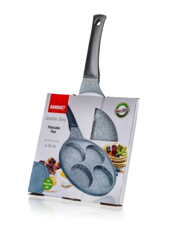 Banquet Lívanečník 26cm, 4 lívance nepřiln. povrch GRANITE Grey