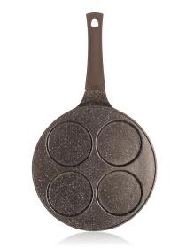 BANQUET Lívanečník GRANITE BROWN 26cm, 4 lívance, nepřilnavý povrch
