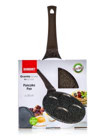 BANQUET Lívanečník GRANITE BROWN 26cm, 4 lívance, nepřilnavý povrch