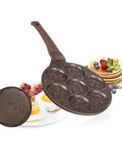 BANQUET Lívanečník GRANITE BROWN Smile 26cm, 7 lívanců, nepřilnavý povrch