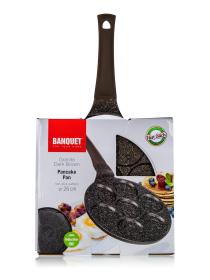 BANQUET Lívanečník GRANITE BROWN Smile 26cm, 7 lívanců, nepřilnavý povrch