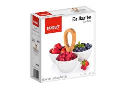 BANQUET Miska dělená 24x24x18cm porcelán/bambus BRILLANTE